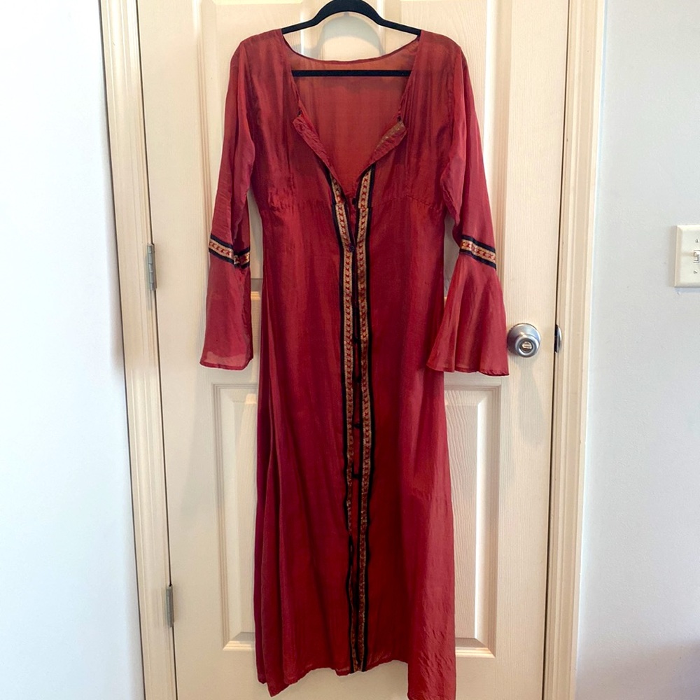 Boho Robe - Merlot, sheen - Picture 4 of 4